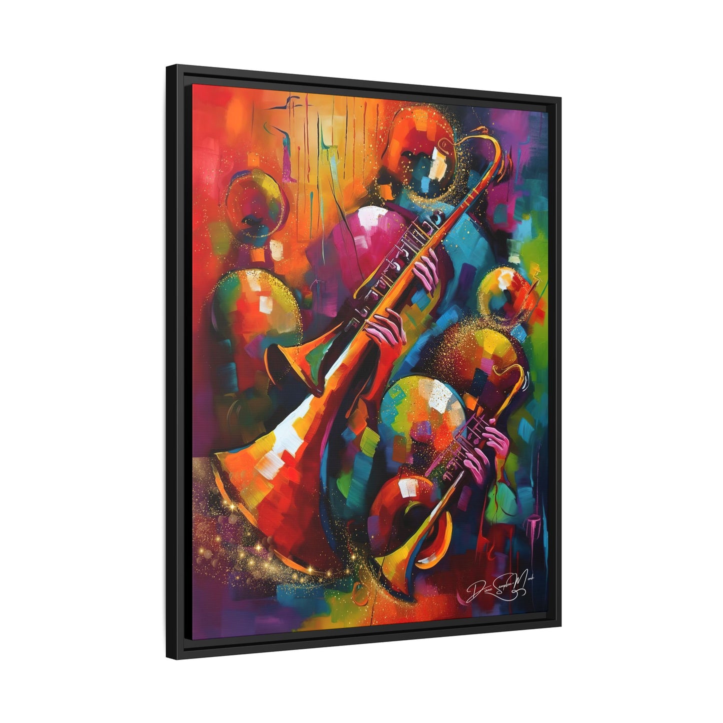 The Color of Jazz - Matte Canvas, Framed (Multi-color)