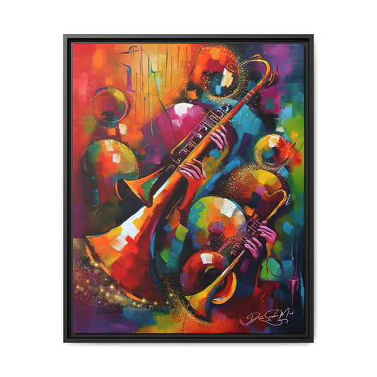 The Color of Jazz - Matte Canvas, Framed (Multi-color)